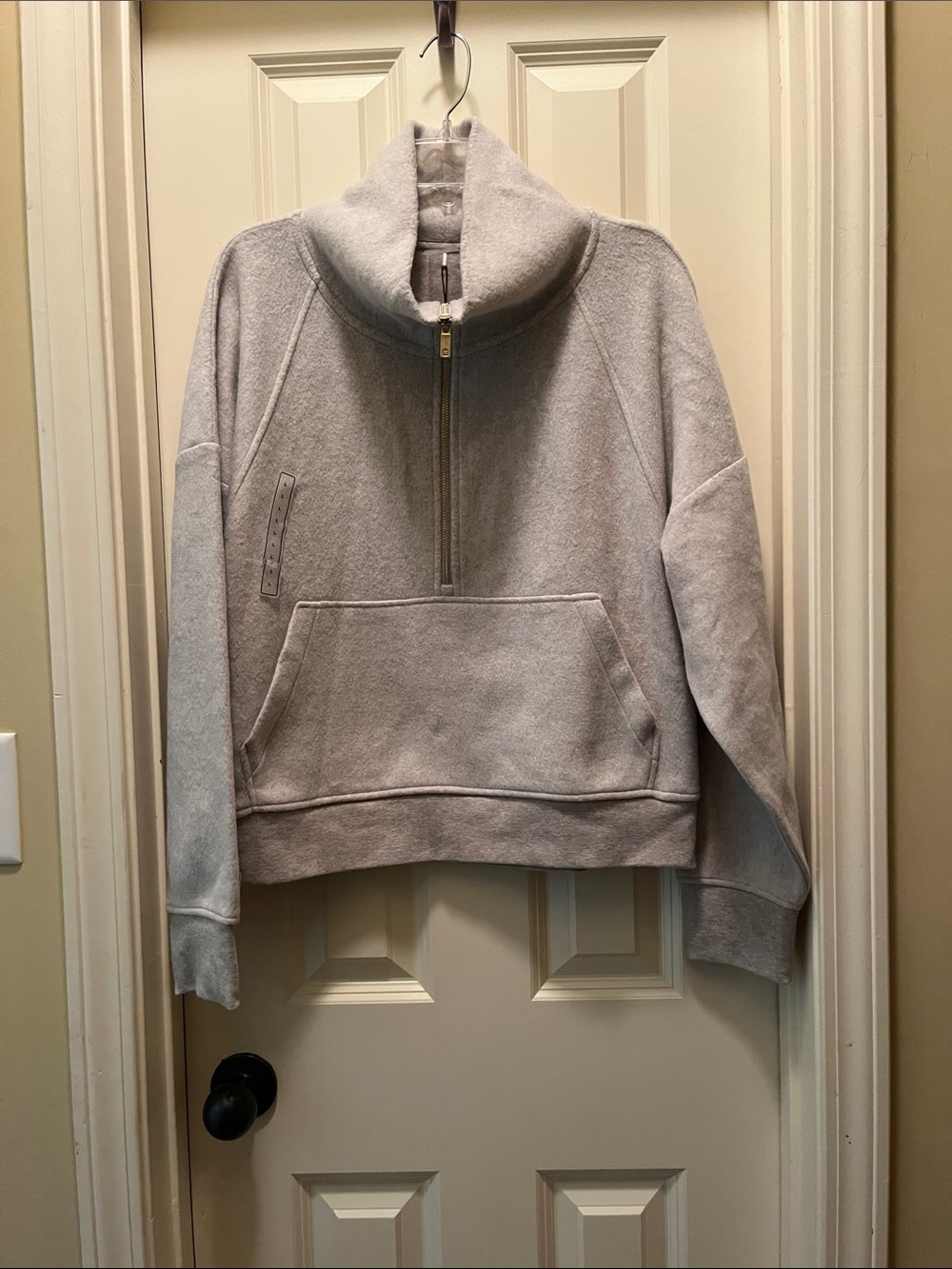 CALIA Soft Scuba 1/4 Zip Pullover Heather Grey Size Large NWT So Soft Classic